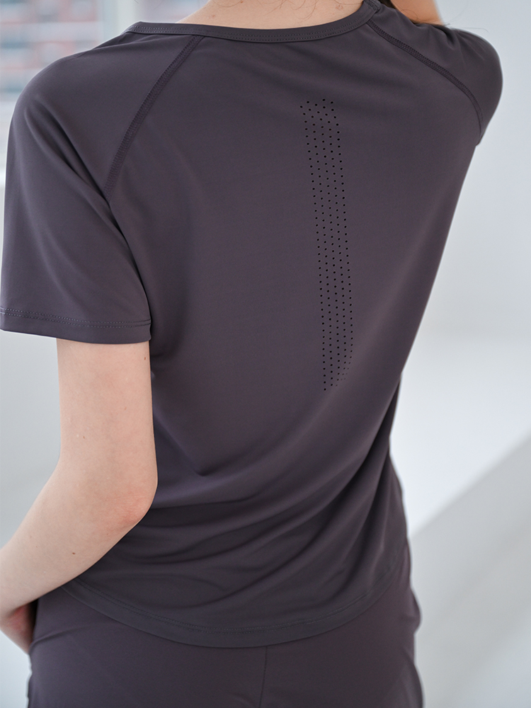 Pilates Yoga Morning - 通気性のある薄手のヨガTシャツ（女性用）- 夏用スリムフィットピラティスワークアウト半袖速乾モーニングランニングスポーツトップ