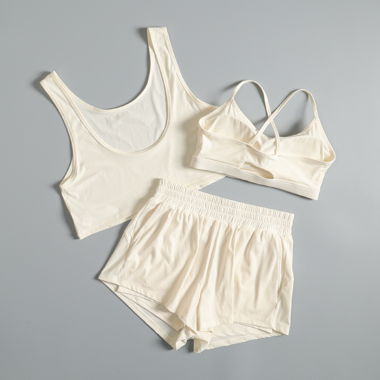 Pilates Yoga Morning - ヨガ服スーツ女性用夏ジムトレーニング速乾性朝ランニング服美しい痩身ピラティススポーツブラ