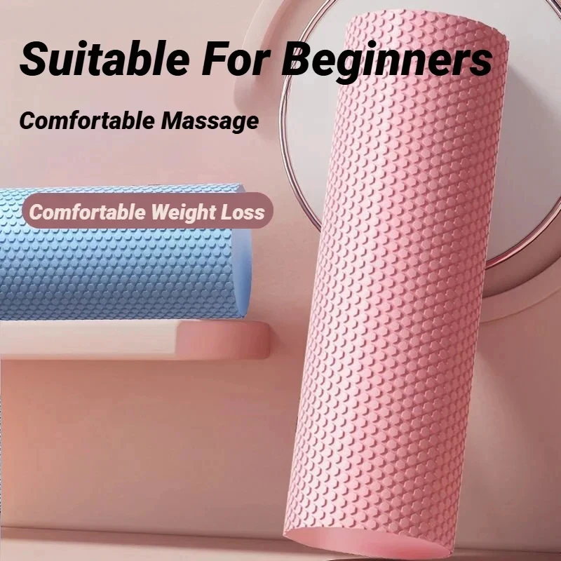 Pilates Yoga Home Workout - 六角形のEVAフォームヨガローラー、10cm×30cmのマッサージフォームローラー、ピラティス、ホームフィットネス、ワークアウト用