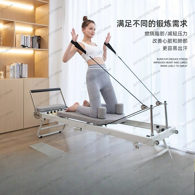 Pilates Yoga Weight Loss - ホームフィットネスピラティスリフォーマー器具、折りたたみ式大型コアヨガベッド（減量ワークアウト用）