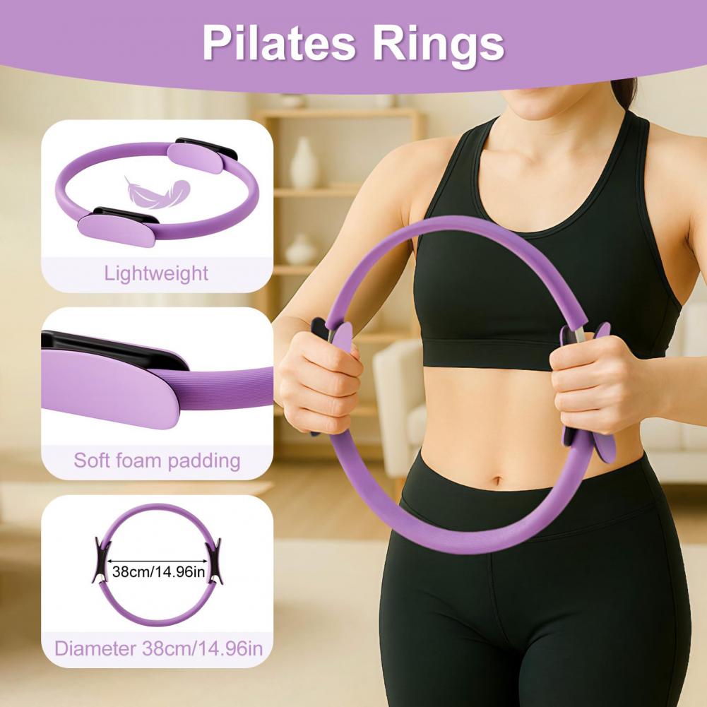 Pilates Yoga Home Workout - 女性ヨガフィットネスリングサークルピラティス女性ガールエクササイズホーム抵抗弾性ヨガジムワークアウトピラティスリングサークル ﻿