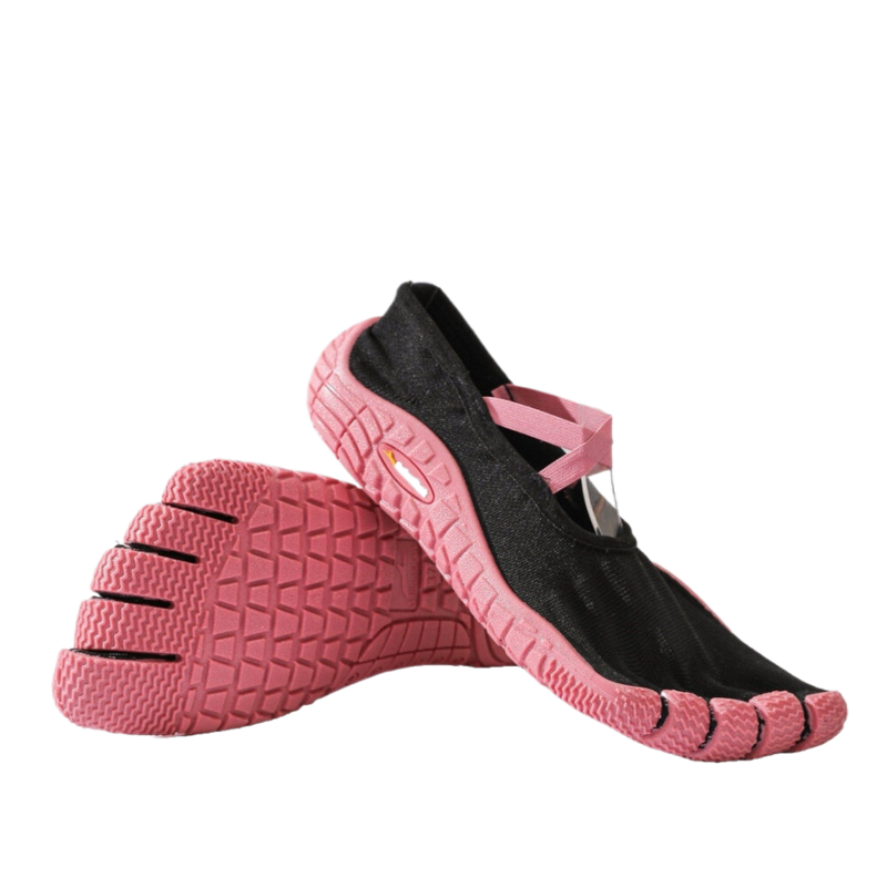 Pilates Yoga Footwear - 女性用五本指ベアフットシューズ、調節可能なストラップ付き滑り止め五本指ミニマリストフットウェア、ヨガ、ピラティス、ジム、室内トレーニング用