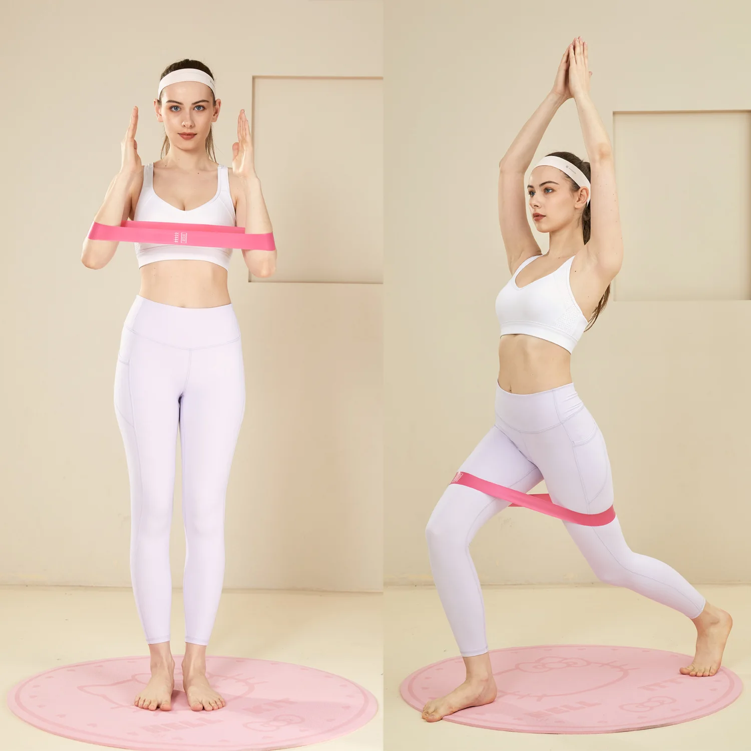 弾性フィットネスレジスタンスバンド、家庭、ヨガ、ピラティス、 - Difference Pilates And Yoga のレビューと価格