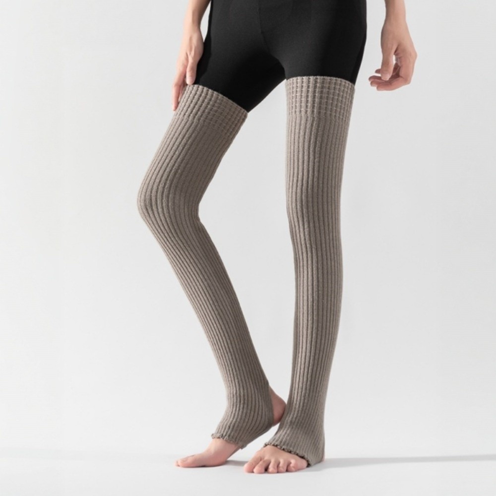 日常着用ニーハイバレエレッグウォーマー無地フットカバーロング - Pilates Yoga Footwear のレビューと価格
