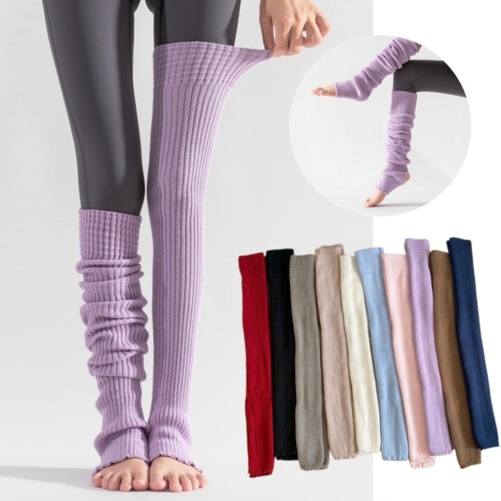 日常着用ニーハイバレエレッグウォーマー無地フットカバーロング - Pilates Yoga Footwear のレビューと価格