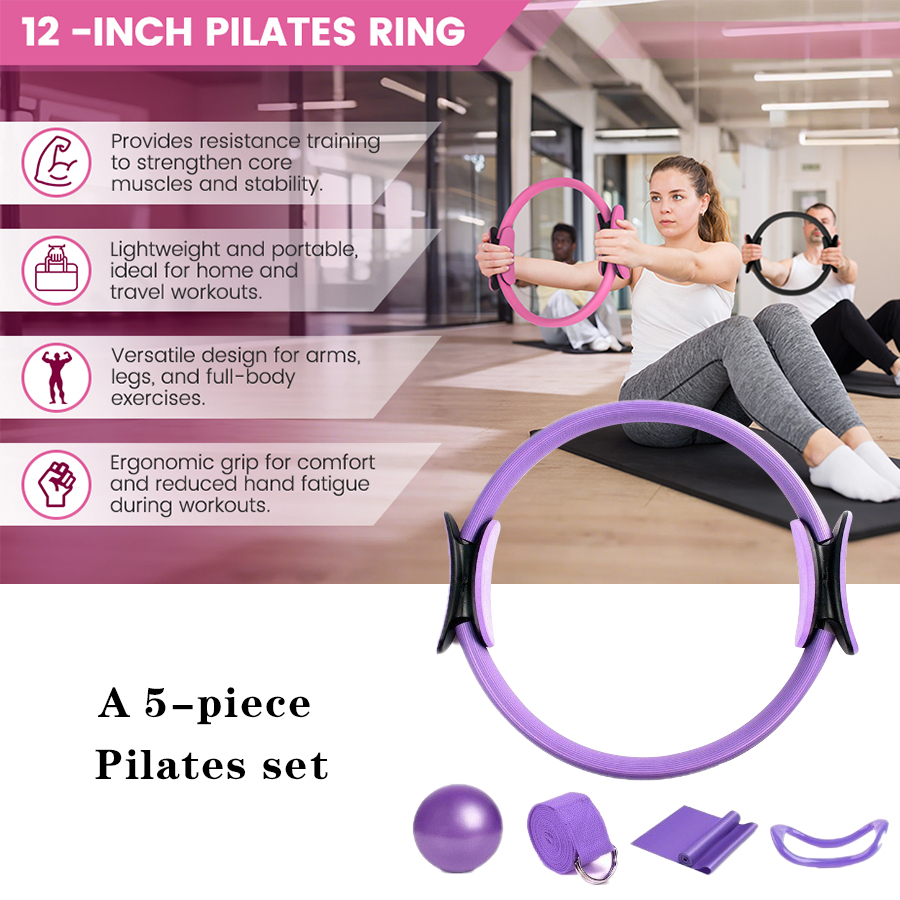 カスタマイズロゴ入り レディース5点ピラティスエッセンシャル - Pilates Yoga Weight Loss のレビューと価格