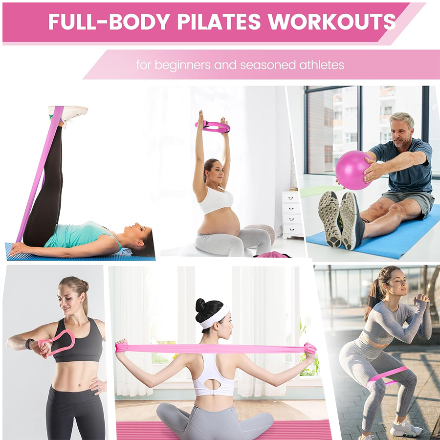カスタマイズロゴ入り レディース5点ピラティスエッセンシャル - Pilates Yoga Weight Loss のレビューと価格