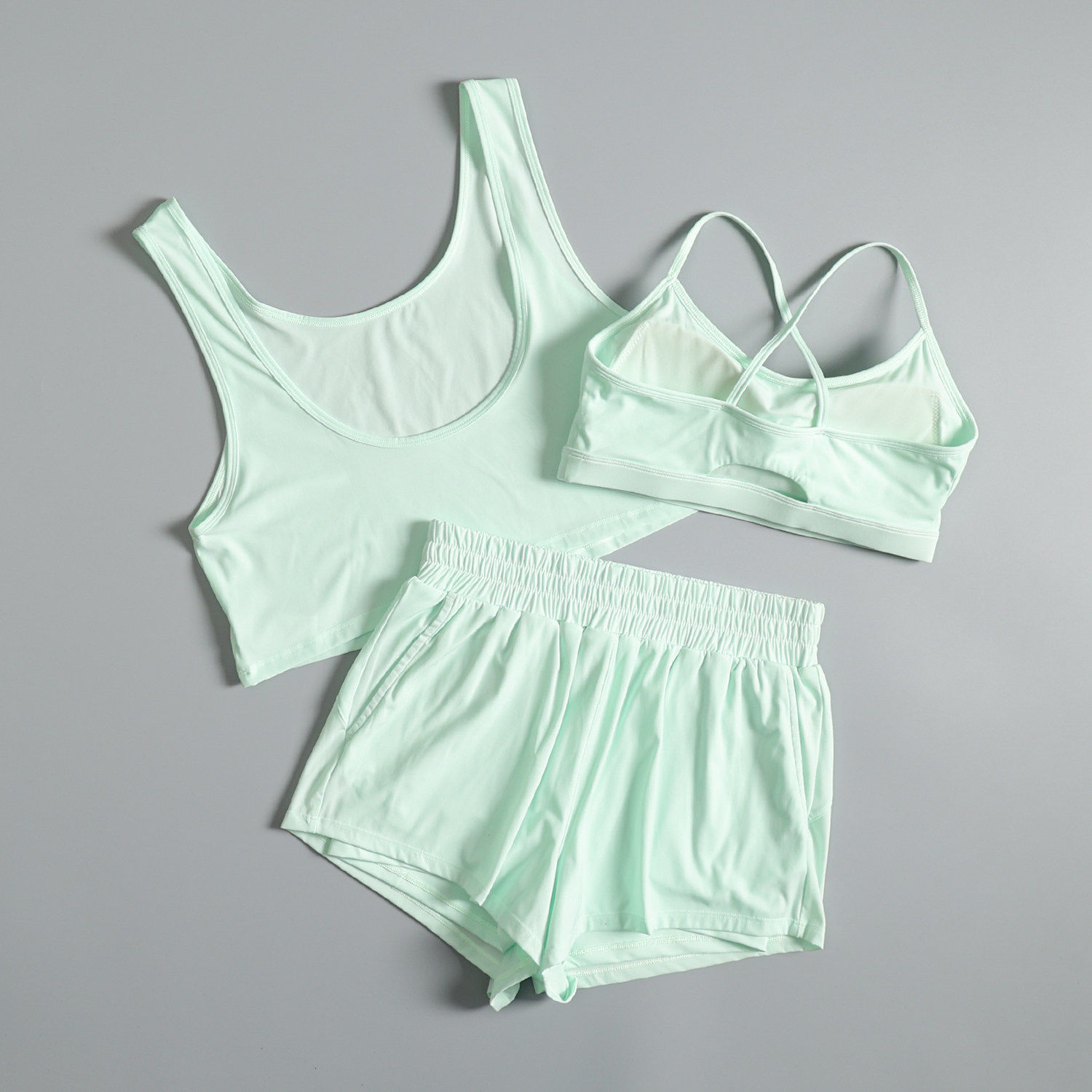 ヨガ服スーツ女性用夏ジムトレーニング速乾性朝ランニング服美し - Pilates Yoga Morning のレビューと価格