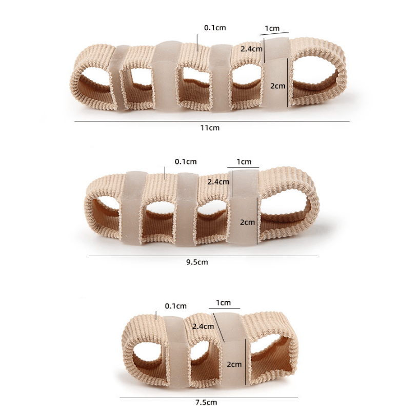 1/10個入り 1/2/3/4/5穴 ファイバー製足指矯正器 - Toe Separator Silicon のレビューと価格