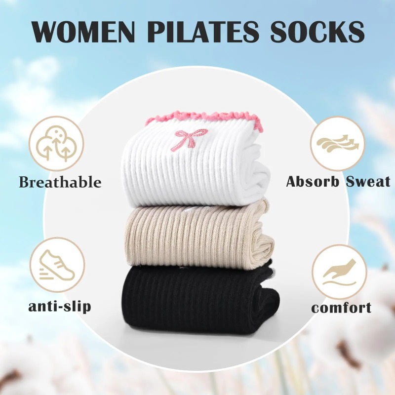 プロフェッショナルヨガソックス、コットンストラップシリコン滑 - Pilates Yoga &A のレビューと価格
