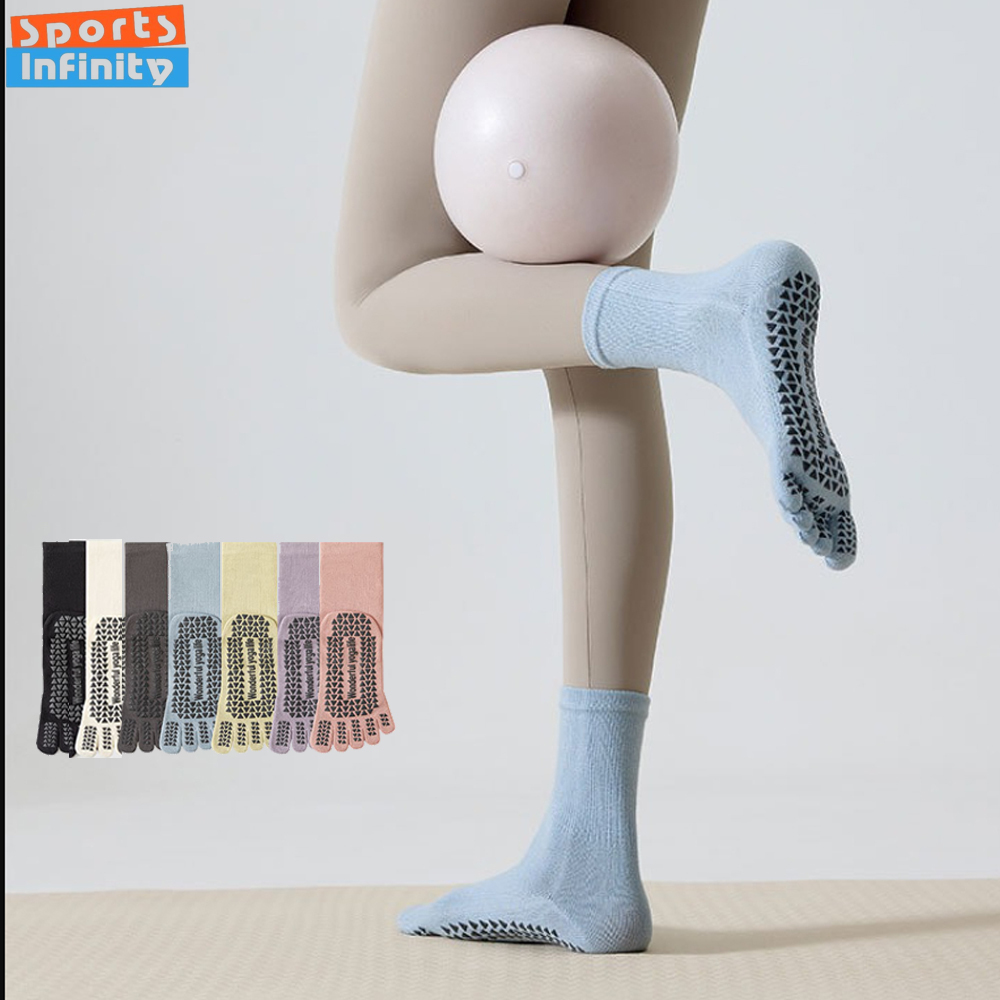 ファッション五本指分割つま先ヨガソックス滑り止め女性用プロフ - Pilates Yoga Fitness のレビューと価格