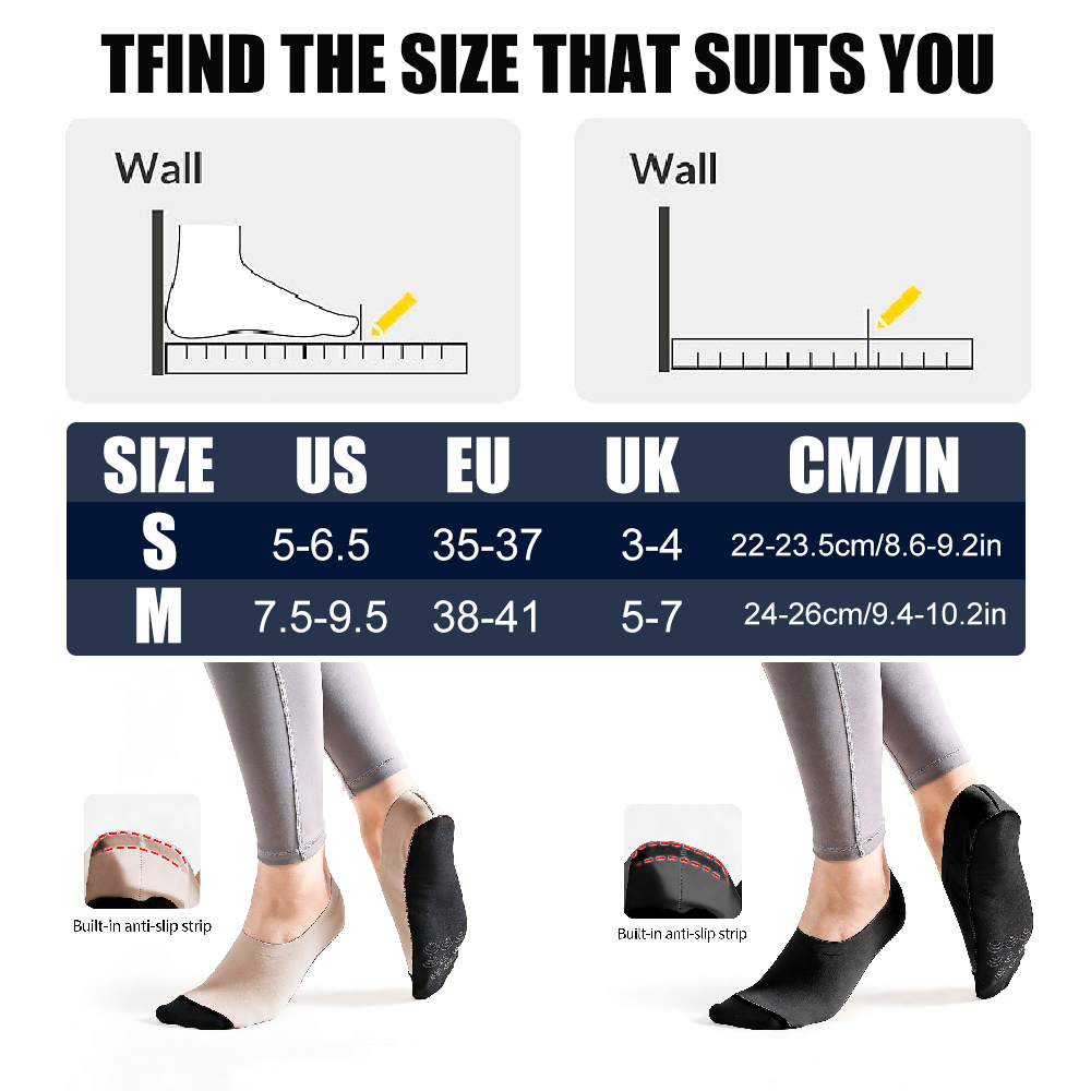 1 ペア女性ノンスリップグリップソックス通気性ピラティスヨガ - Pilates Yoga Footwear のレビューと価格