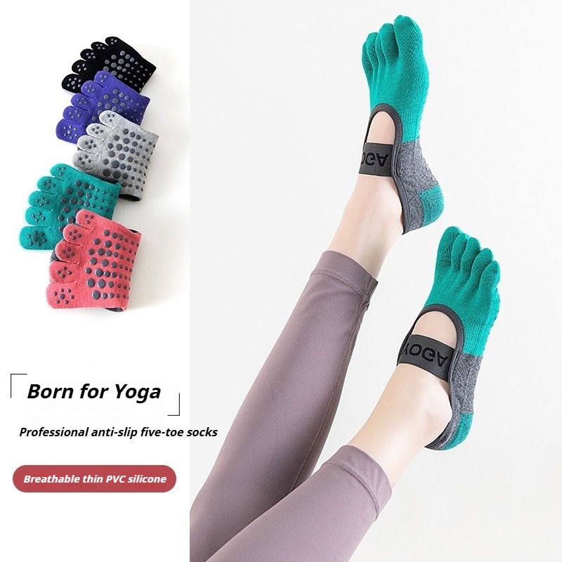 プロのピラティス用滑り止め付き五本指アンクルソックス 女性用 - Pilates Yoga Fitness のレビューと価格
