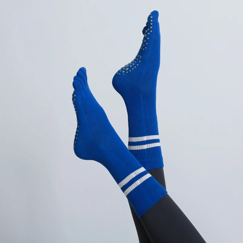ハーフチューブヨガソックス,通気性,滑り止め,5本の指,スポ - Pilates Yoga Fitness のレビューと価格