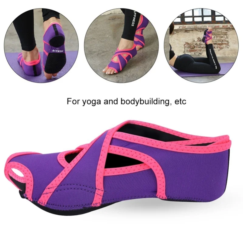 大人用滑り止めグリップ付きヨガソックス通気性のある滑り止めト - Pilates Yoga Footwear のレビューと価格