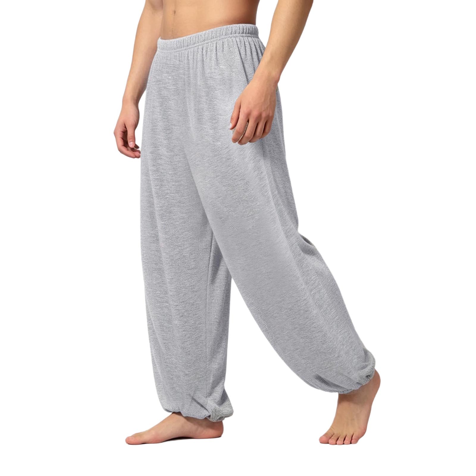 男性用吸湿発散性ヨガパンツ、伸縮性ウエストバンド、スポーツ、 - Pilates Yoga Morning のレビューと価格