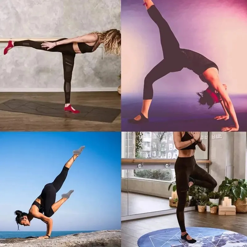 バックレスノンスリップフィットネスヨガソックス綿女性スポーツ - Pilates Yoga Fitness のレビューと価格
