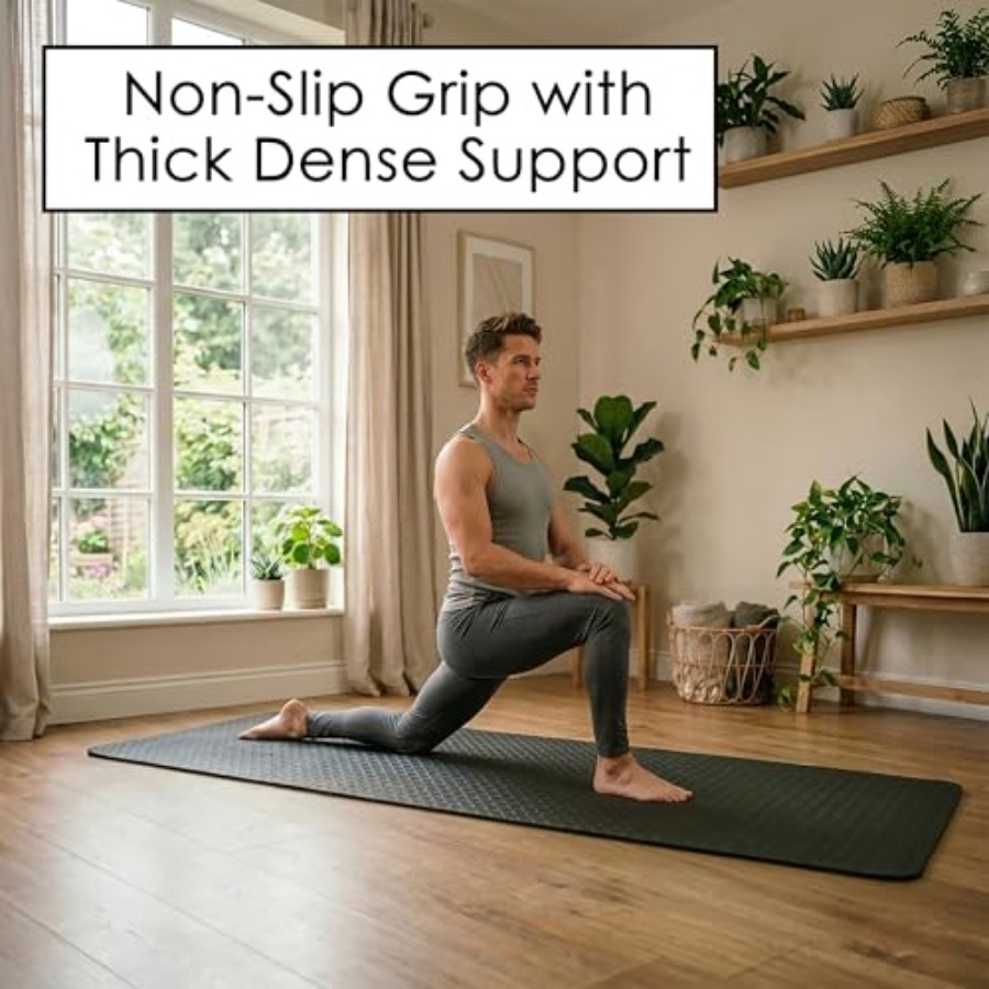 ホームワークアウト用ヨガマット、極厚10mm TPE、ブラッ - Pilates Yoga Home Workout のレビューと価格