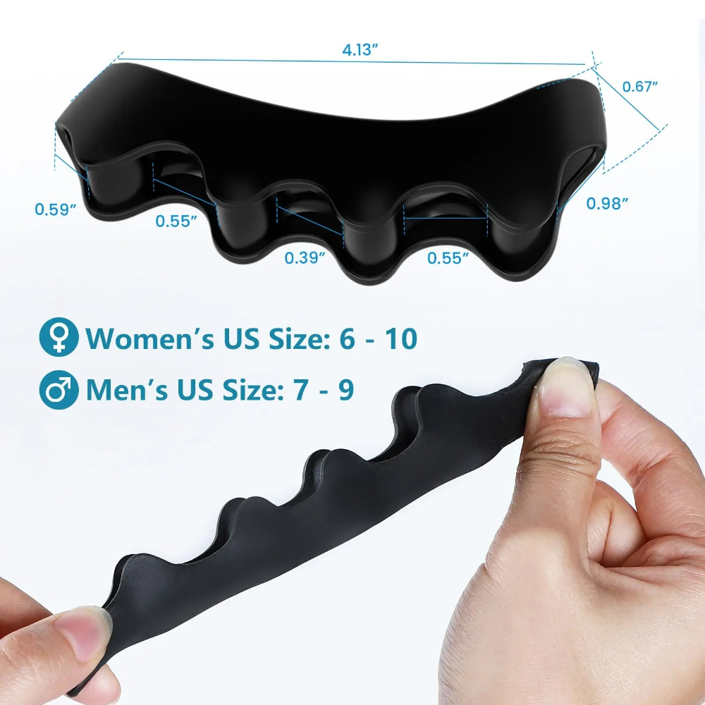 シリコン製つま先セパレーター、外反母趾、重なり合うつま先、足 - Toe Separator Silicon のレビューと価格