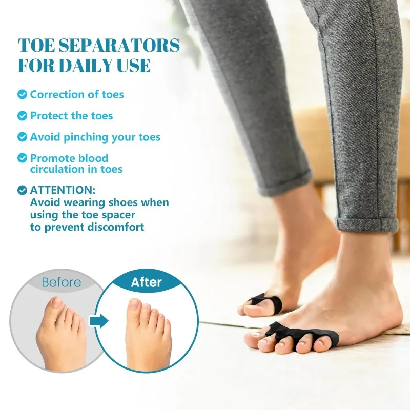 シリコン製つま先セパレーター、外反母趾、重なり合うつま先、足 - Toe Separator Silicon のレビューと価格