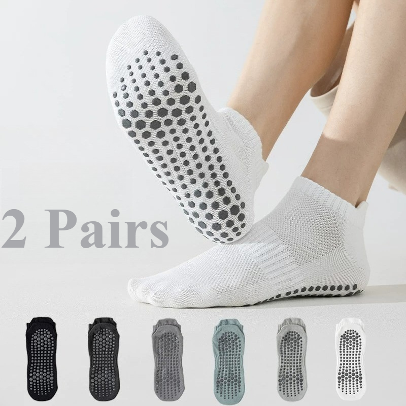 2/1 ペア男性シリコーンアンチスリップヨガソックスフロアピ - Pilates Yoga &A のレビューと価格